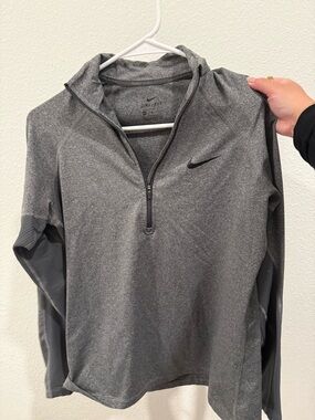 Nike  Gray Dri-FIT Half-Zip Performance Jacket